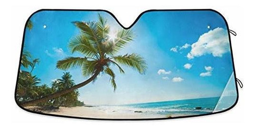 Parasol Carro, Qilmy Palm Tree Sun Beach Car Parabrisas Para