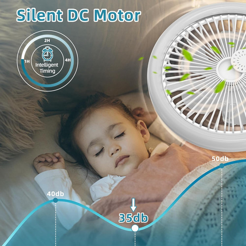 Ventilador De Techo Foco Con Luz Y Control Remoto 10 PuLG