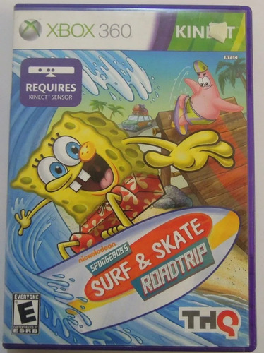 Kinect Spongebob Surf And Skate Roadtrip Xbox 360 Usado