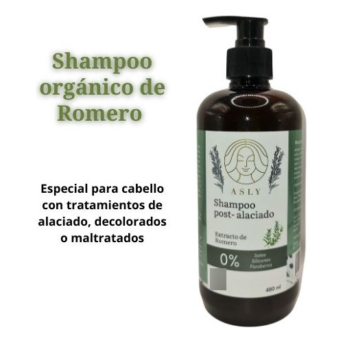 Shampoo Post Alaciados O Cabello Procesado De Romero