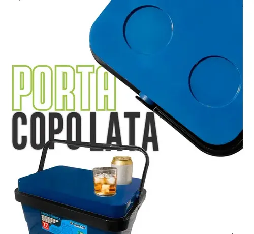 Cooler Caixa Termica 17lts Trava Alça Piquenique Acampamento