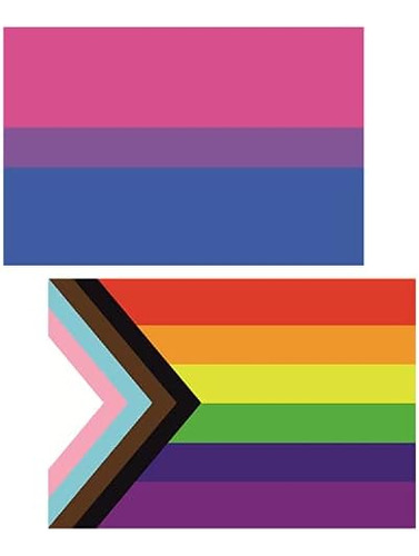 Pride Flags Sets Lgbtq Progressive Rainbow Bi  Transgen...