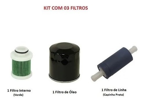 Kit Filtros Motor Popa Yamaha 40hp 50hp 60hp 90hp 115hp 4t