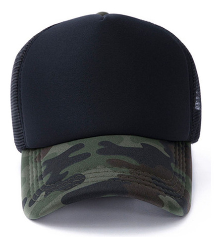 Gorra De Béisbol Unisex De Malla De Camuflaje Con Visera En