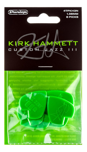 Puas Pack Jazz Iii X 6 Kirk Hammett Dunlop 47pkh3n Cuo