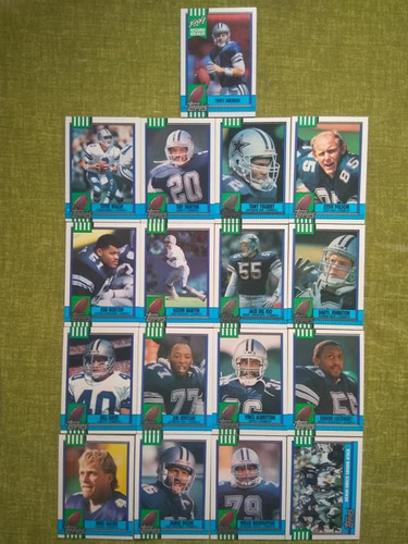 Tarjetas Dallas Cowboys Topps 1990 Set 17 Cards