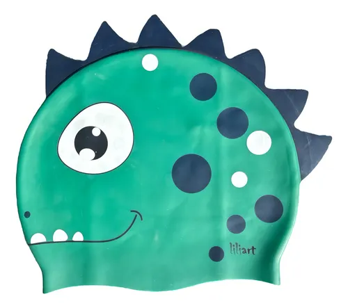 Touca De Natação Infantil Piscina Toca Toquinha Personagens Cor Dinossauro Verde