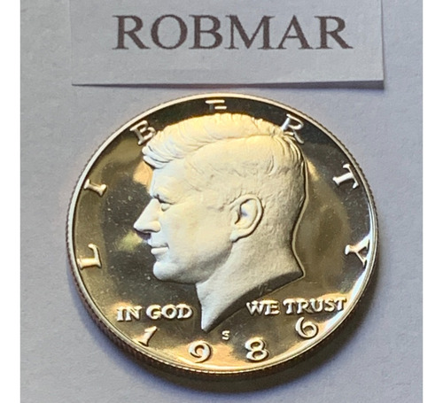 Robmar-usa 50 Cents Half Dolar De Kennedy 1986 Prof Ceca S