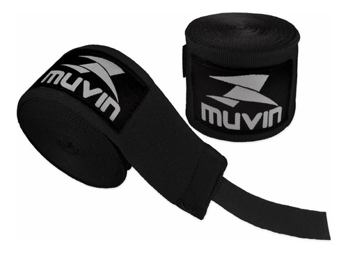 Bandagem Elástica Muvin 5 Metros - Luta Boxe Mma Muay Thai Cor Preto