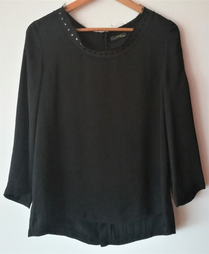 Blusa Negra De Vestir Marca Ayres Talle 44 / L