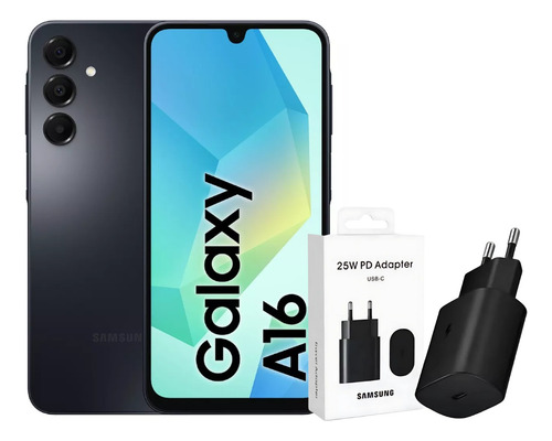 Samsung Galaxy A16 128gb 6gb Ram Con Cargador 25w Original Negro