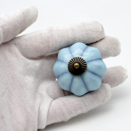 20 Pcs Drawer Knobs Pulls, Cabinet Ceramic Knobs, Retro And