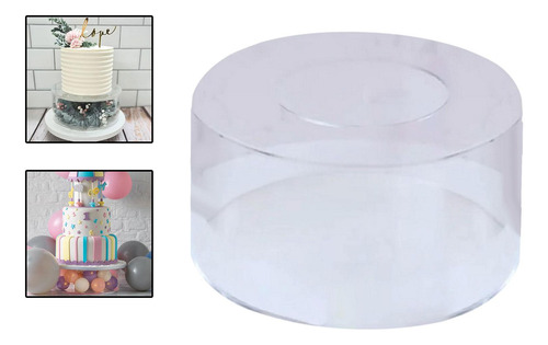Expositor De Cilindro De Acrílico Redondo Peça 15 Cm