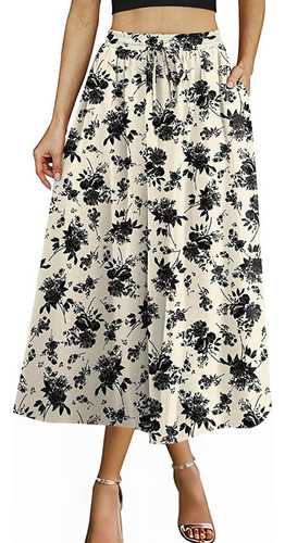 Faldas R For Mujer, Talla Grande, Con Cintura Elástica Y Do