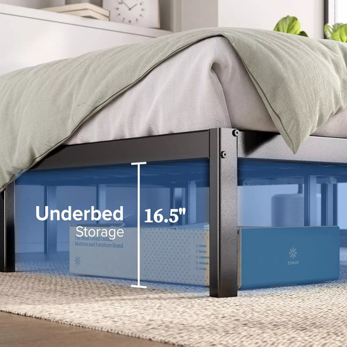 Sonheo® Bases Individuales Bases Para Cama De Fierro Bases Box Armable 189*95*45cm Muebles Baratos, Robusto, Silencioso,amplio Espacio 18'' Altura Twin Entrega Free En Todo El Territorio