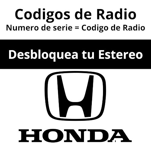 Codigos Honda Desbloqueo De Radios Honda