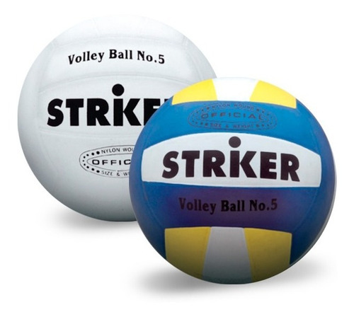 Pelota  Voley Striker N° 5 Blanca Y Tricolor Beach Volley