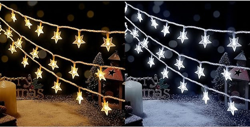 Guirnalda De Luces De Navidad Con Estrella Paquete De 2 Tira