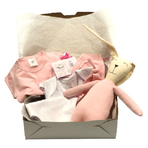 Set De Nacimiento. 5 Prendas Basicas+muñeco Tela+caja Regalo