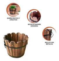 Comprar Pack2 Macetero Para Plantas De 12cm Marron Y+regalo Agendita