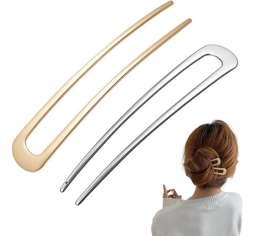 2 Piezas Horquillas Para Cabello Forma U Pinza Para Cabello