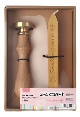 Kit De Lacre Ibi Craft Mango Con Cuño Y Vela Exterior Ver Foto