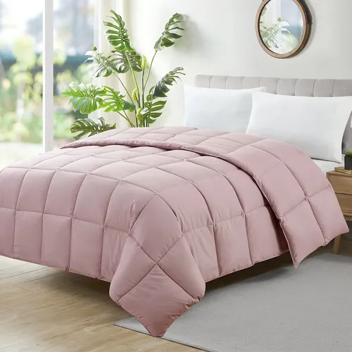 Edredom Ecopluma Toque De Pluma Casal 220 X 240 Rosé Camesa Liso