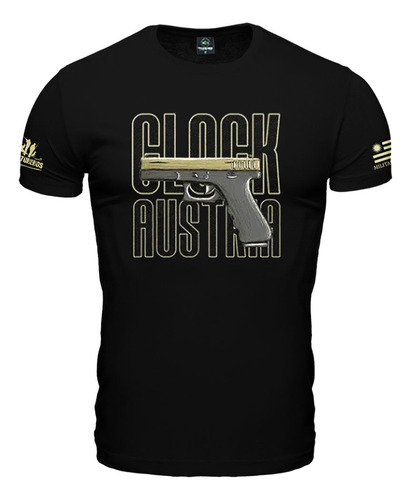 Remera Camiseta Estampada Manga Corta Hombre Glock Pistola