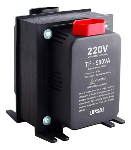 Autotransformador De Voltagem 500va 127v/220v Com Sensor Térmico