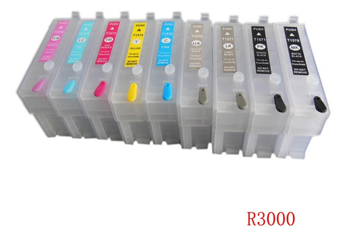 Kit Cartuchos Recargables R3000 Sistema De Tinta 