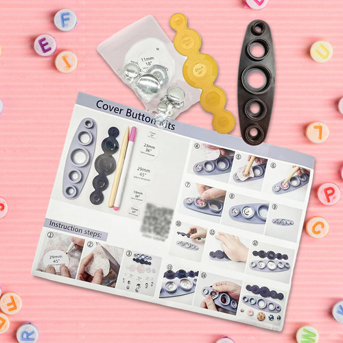 Máquina Para Hacer Botones Cubiertos De Tela, Con Botones