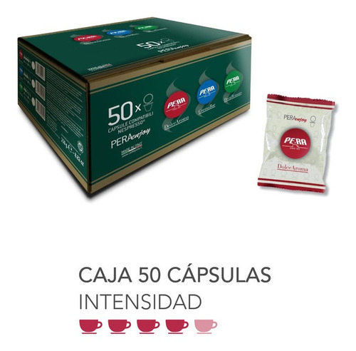 Imagen 1 de 1 de Caja 50 Cápsulas Café Nespresso Pera Dolce Aroma