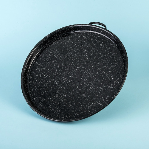 Imagen 5 de 6 de Comal Redondo De Peltre Cinsa 34 Cm Negro Brillante