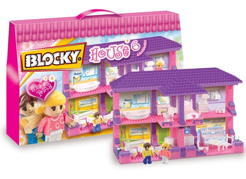 Blocky House 4 Ambientes 230 Pcs. Luna Y Tomy *  Sheshu Toys