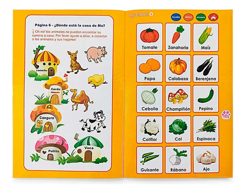 Libro Con Sonido Interactivo Para Aprendizaje De Ingles 2vr9