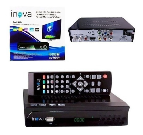 Conversor Tv Digital Funçao Gravador Full Hd Usb Rca Hdmi