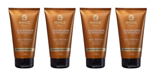 Kit 4 Autobronzeador Loção Anasol Bronzeado Sem Sol 150g