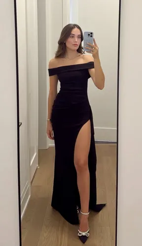 Vestido Feminino Moda Festa Com Fenda Estiloso Elegante