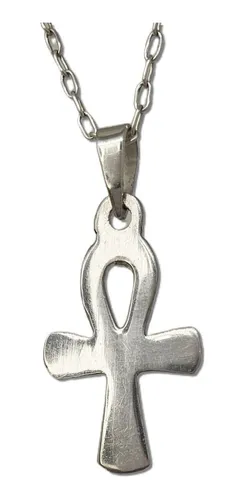 Collar De Plata Cruz Ankh O Clave De La Vida