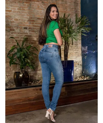 Calça Jeans Feminina Mulheres Altas Levanta Bumbum Ri19