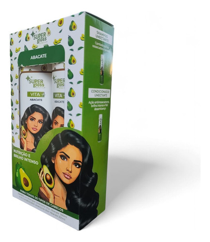 Kit Shampoo E Condicionador Abacate Super Gloss By Magic Col