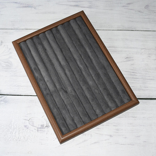 Caja De Exhibición De Aretes De Aretes De Gris Oscuro