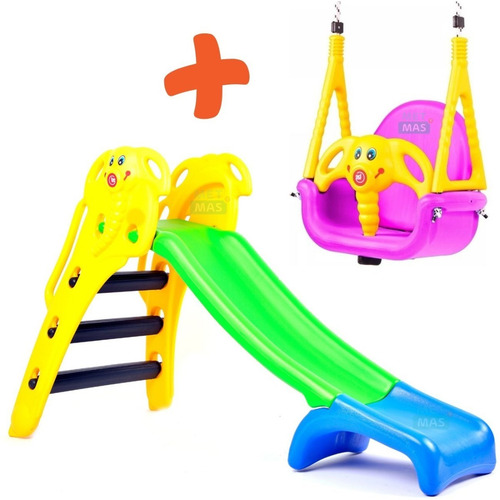 Hamaca + Tobogan Infantil Elefantito P Niños - Hasta 35 Kg !
