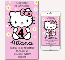 Comprar Tarjetas Invitaciones Digitales Personalizadas Hello Kitty