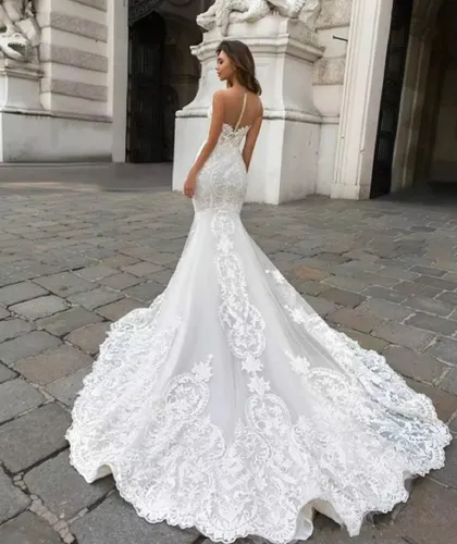 Vestido de noiva sereia com veu discount