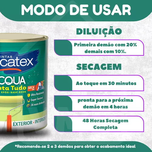 Tinta Epóxi Base Água Eucatex Galão 3,6l Para Superfícies Internas E Externas Alta Resistência E Durabilidade Acabamento Semi-brilho Ideal Para Pisos Azulejos Madeiras Metais E Alvenaria