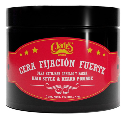 Charle´s Cera Fijación Fuerte 4 Oz Para Cabello Y Barba