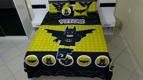 Colcha Queen Lego Batman  Personalizada