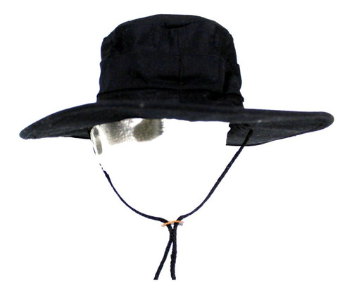 Sombrero Militar Boonie Negro Urbano Comando Caceria Safary