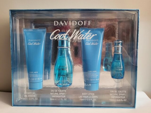 Davidoff Cool Water 50ml + 15ml Estuche Damas Original 